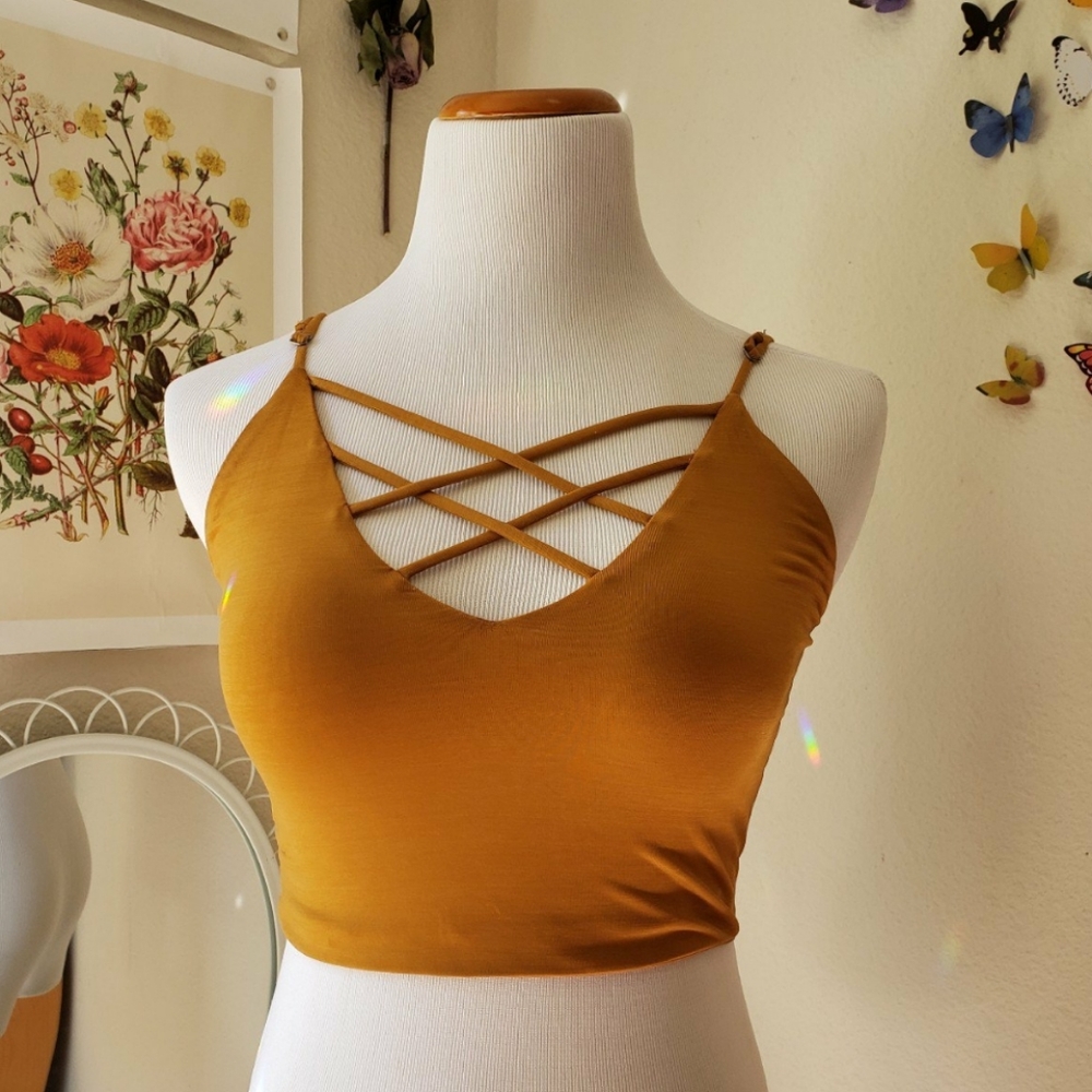 Mustard crop top